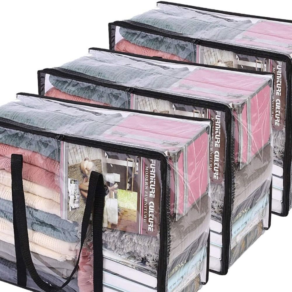 Comforter Storage Bag, Transparent Moving Totes with Sturdy Zipper, Zipper Bag For Clothes, Blankets & Comforter Comforter Storage Bag, Transparent Moving Totes with Sturdy Zipper, Zipper Bag For Clothes, Blankets & Comforter